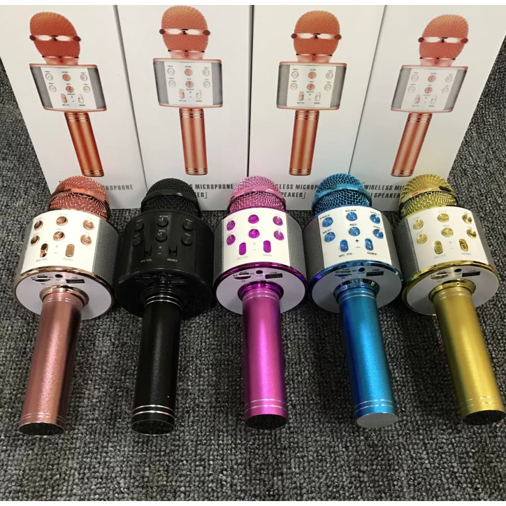 Mic Microphone Karaoke KTV WS-858 Bluetooth Speaker Mik