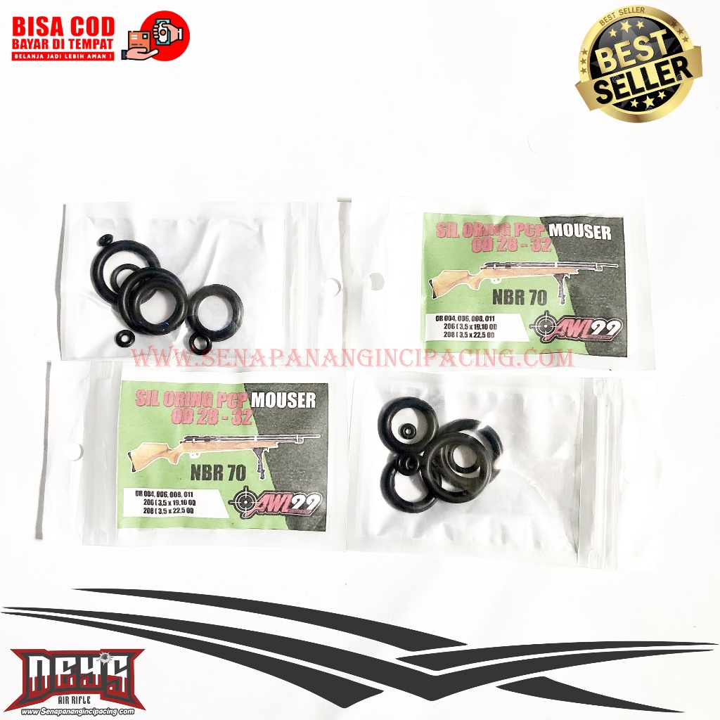 SIL ORING SET MOSER MOUSER OD 28 DAN OD 32 NBR