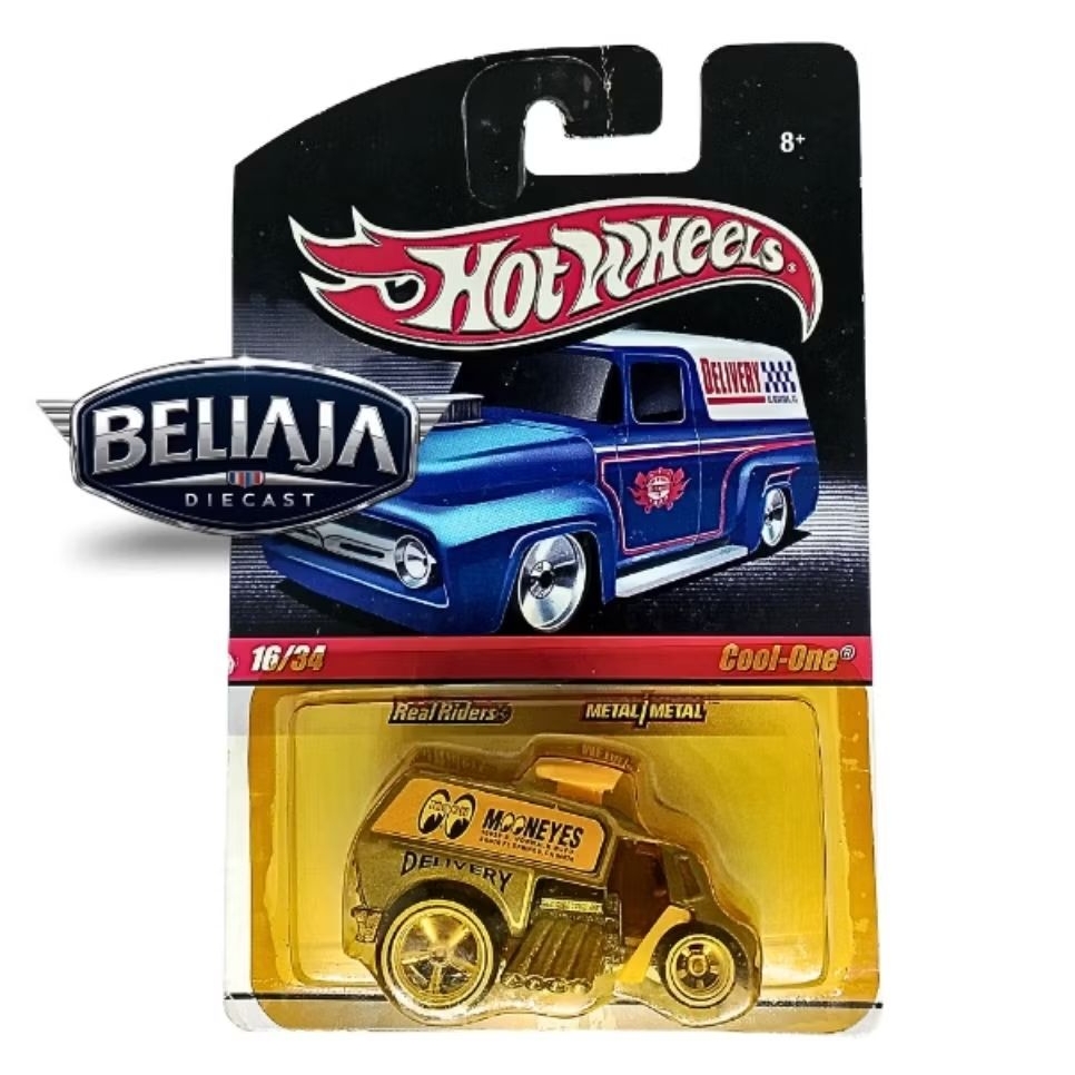 HOT WHEELS COOL ONE MOONEYES GREY DELIVERY SLICK RIDERS BAN KARET