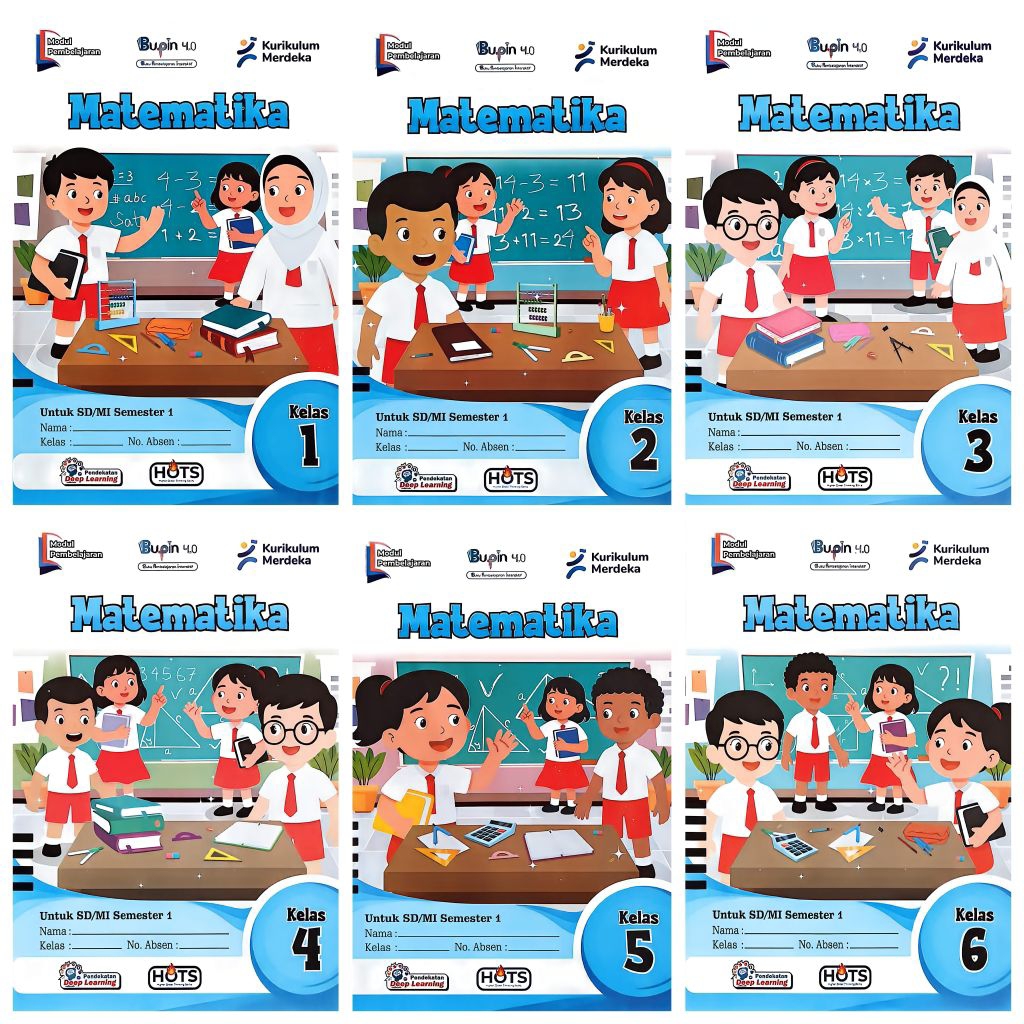 LKS SD MI MATEMATIKA KELAS 1 2 3 4 5 6 SEMESTER 1 GANJIL TA. 2026/2027 KURIKULUM MERDEKA | BUPIN