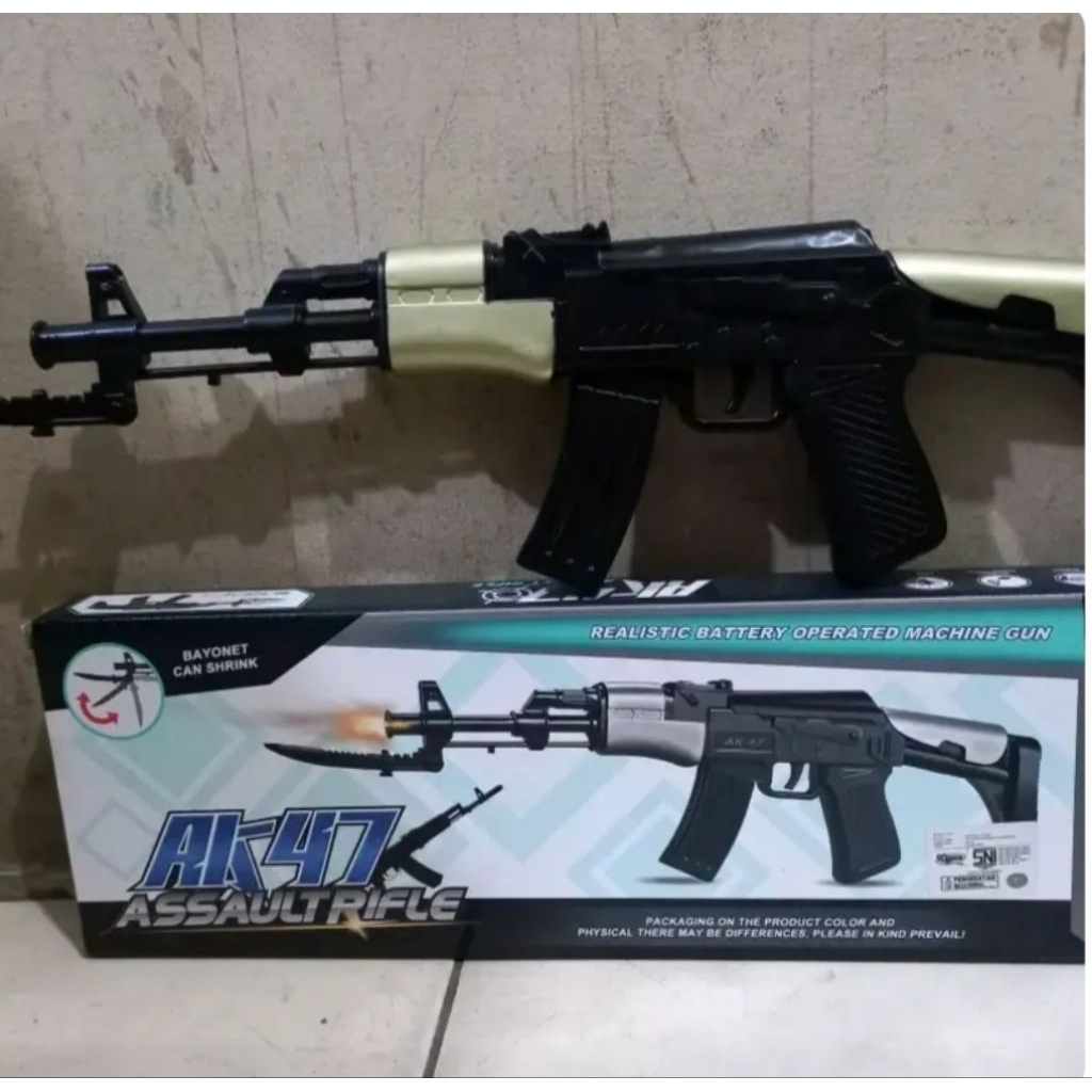 Mainan Tembakan Lampu Panjang AK-47
