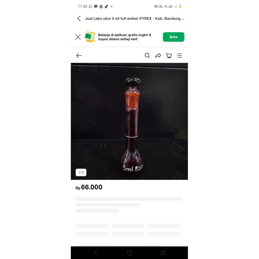 labu ukur 5ml full amber 5ml
