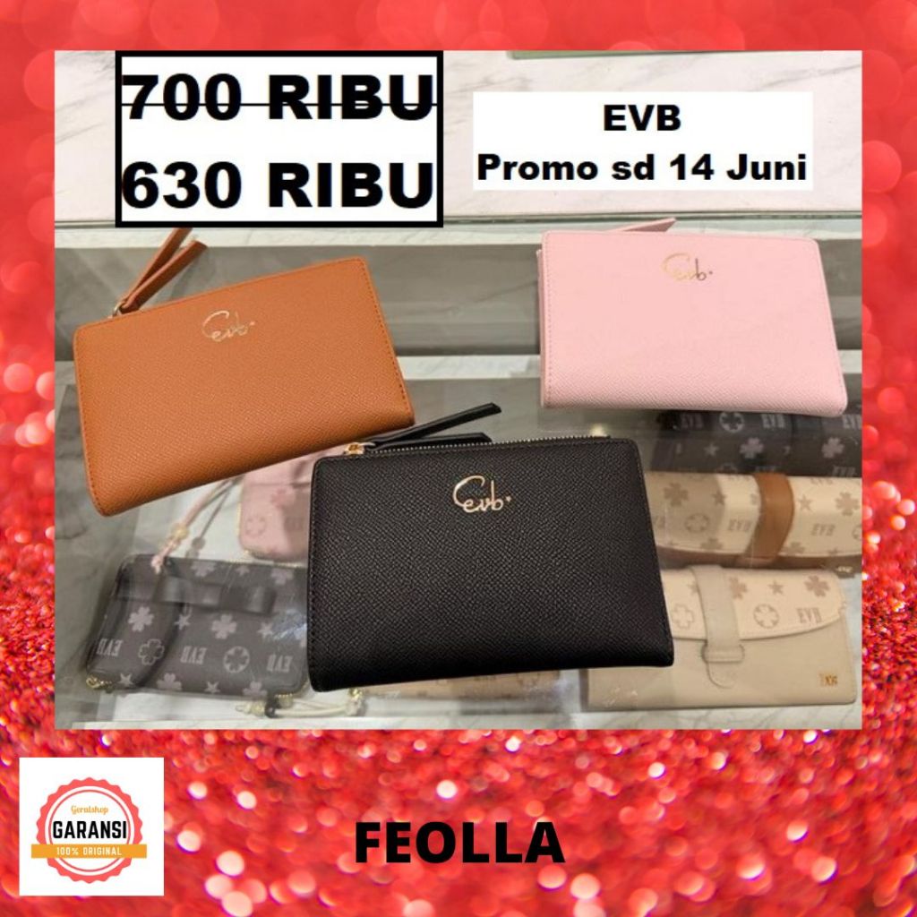 Dompet EVB wanita sale wallet seri FEOLLA 100% original
