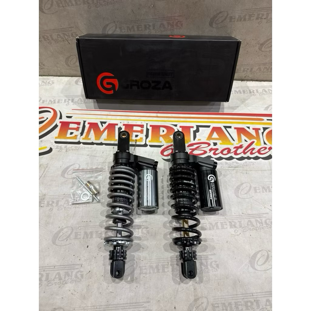 SOK BELAKANG GROZA BRAVE SERIES 330MM SINGLE SHOCK VARIO 125/150 SHOCKBREAKER GROZA BRAVE SERIES