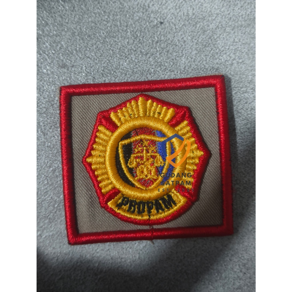 Bet Propam (Logo Persegi) - Bet Baju Timbul PROPAM Polrii - Badge Timbul Baju Propam - Atribut Logo 