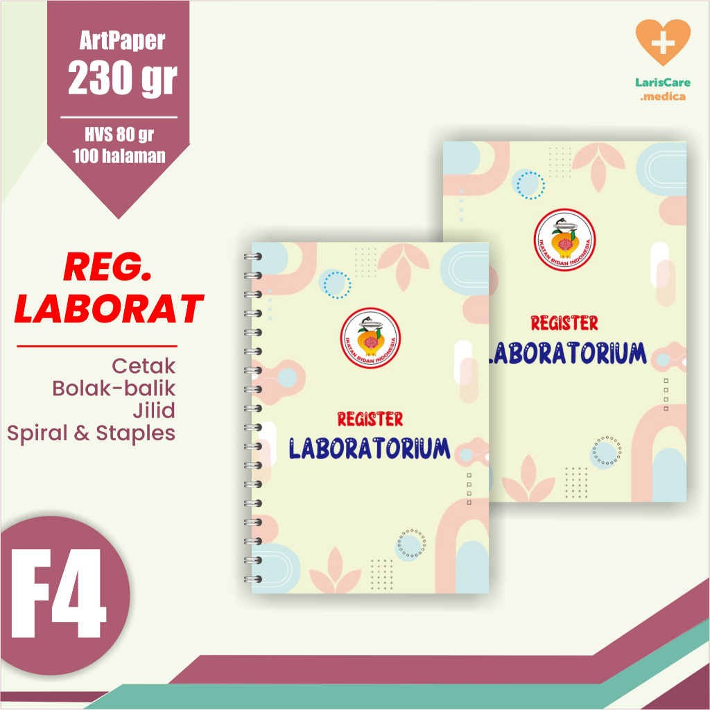 register LABORAT, buku Bidan, Buku Dokter, Buku Register, Buku Kohort