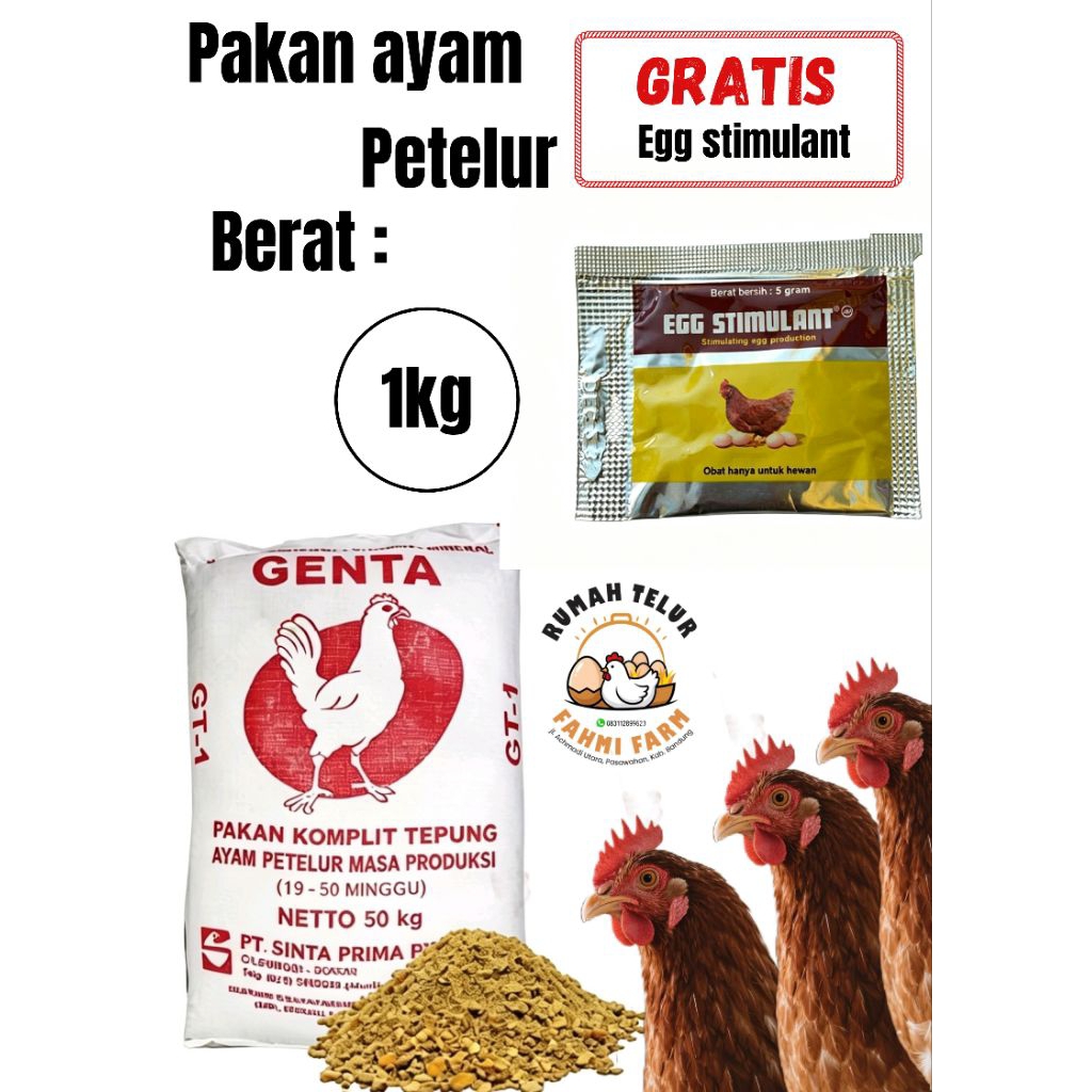 pakan ayam petelur Sinta genta gratis vitamin egg stimulant