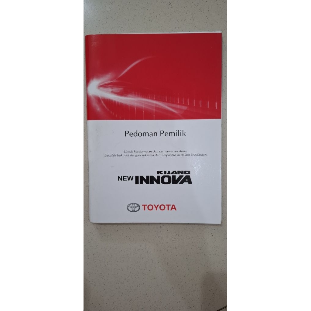 Buku manual ( manual book ) Toyota Kijang Innova Reborn
