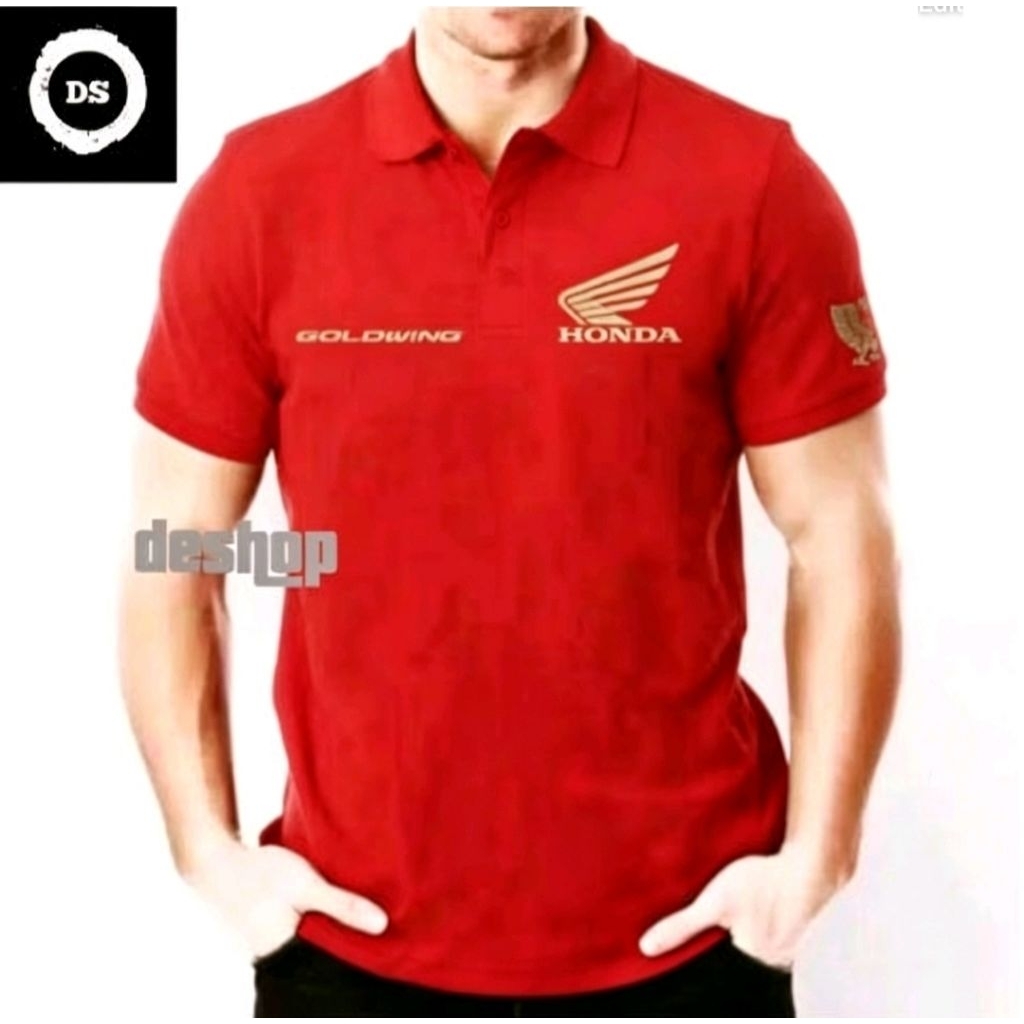 Tshirt - Polo Shirt - Kaos Polo - Kaos Kerah - Baju Kerah - Honda Goldwing