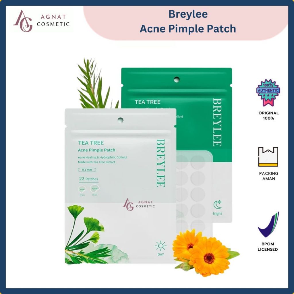 BREYLEE ACNE PIMPLE PATCH Day | Night Paket Sticker Jerawat 0.1mm | 0.3mm
