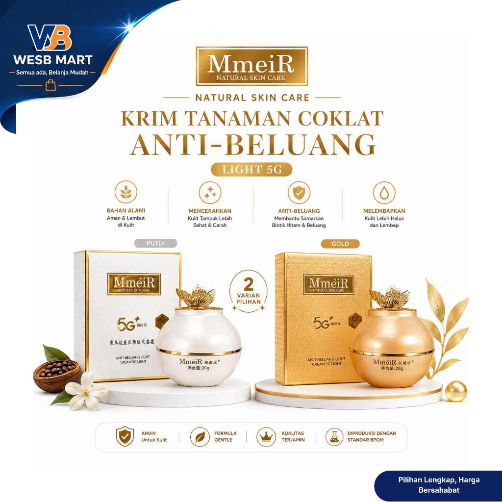 FLOVERA_Mmeir Natural Skin Care Krim Tanaman Coklat Anti-Beluang Light 5G