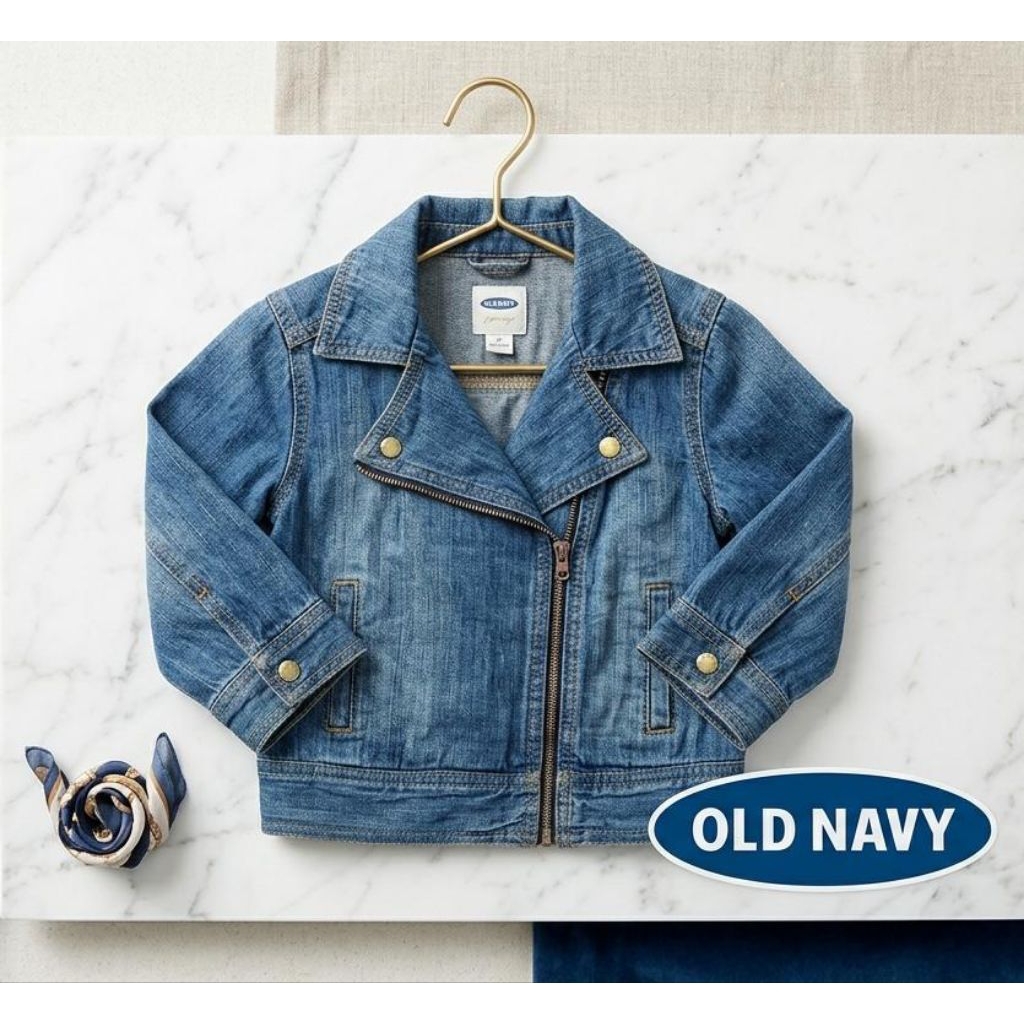 Old Navy Ramones Jacket Denim Anak Tebal Keren