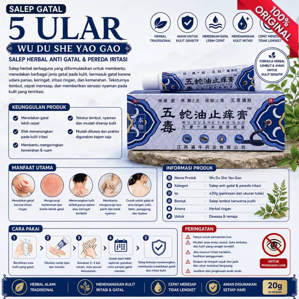 SALEP GATAL 5 ULAR – WU DU SHE YAO GAO