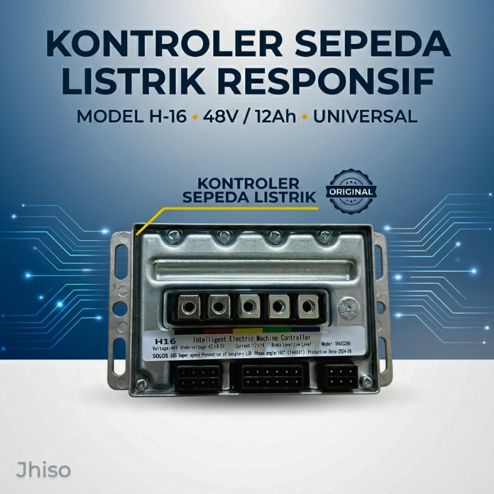 CONTROLLER SEPEDA LISTRIK 48V/12AH UNIVERSAL EXOTIC & PACIFIC MODEL H-16 RESPONSIF DAN AWET