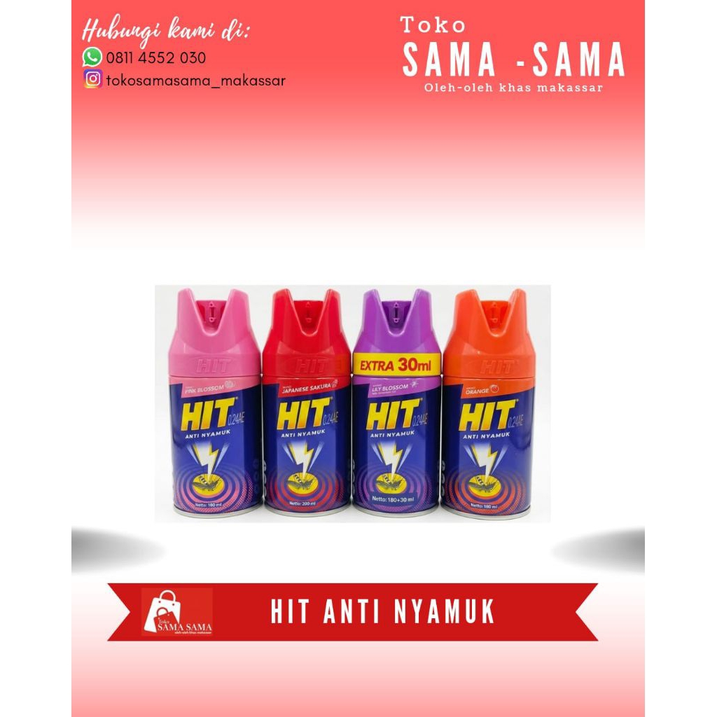 HIT Anti Nyamuk Semprot Aerosol - Pembasmi Nyamuk & Serangga Efektif (Kemasan Ekonomis)