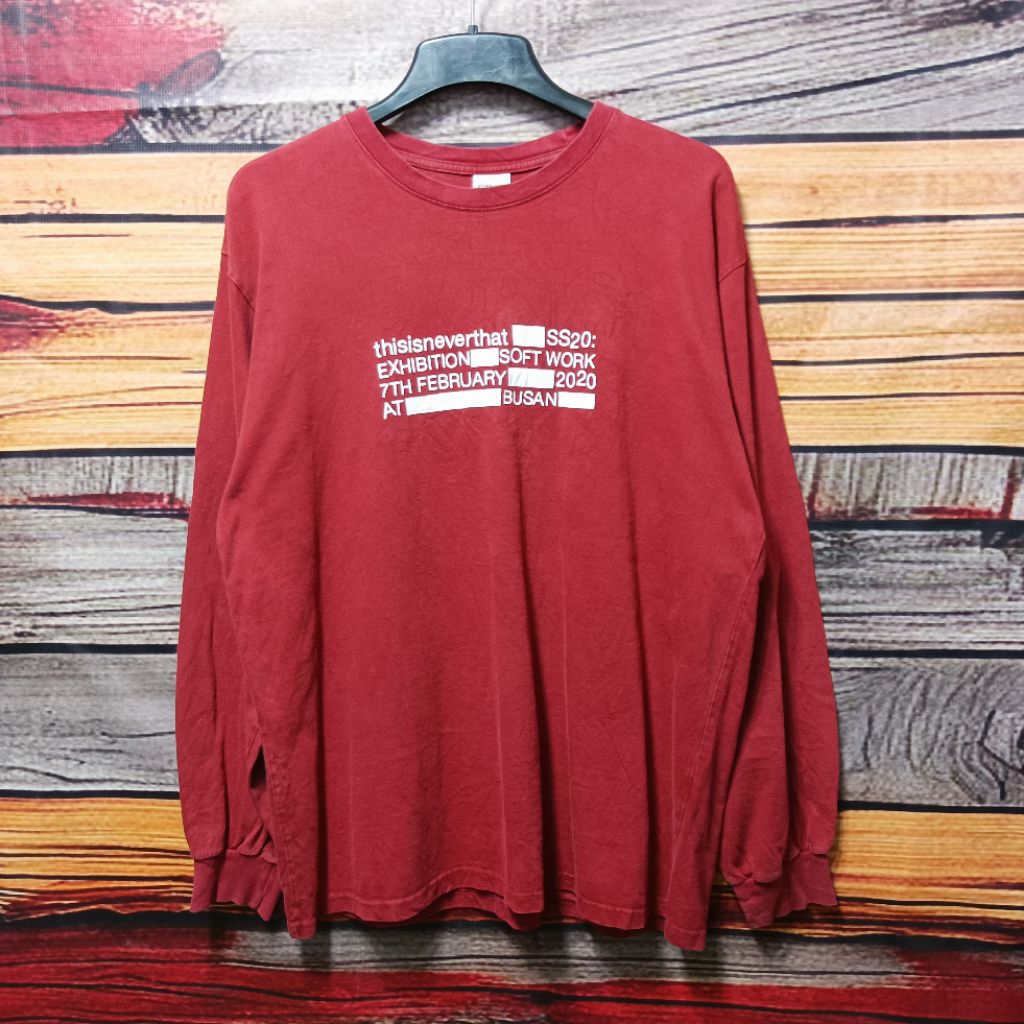 kaos loongsleve THISISNEVERTHAT tebal size XL casual bagus