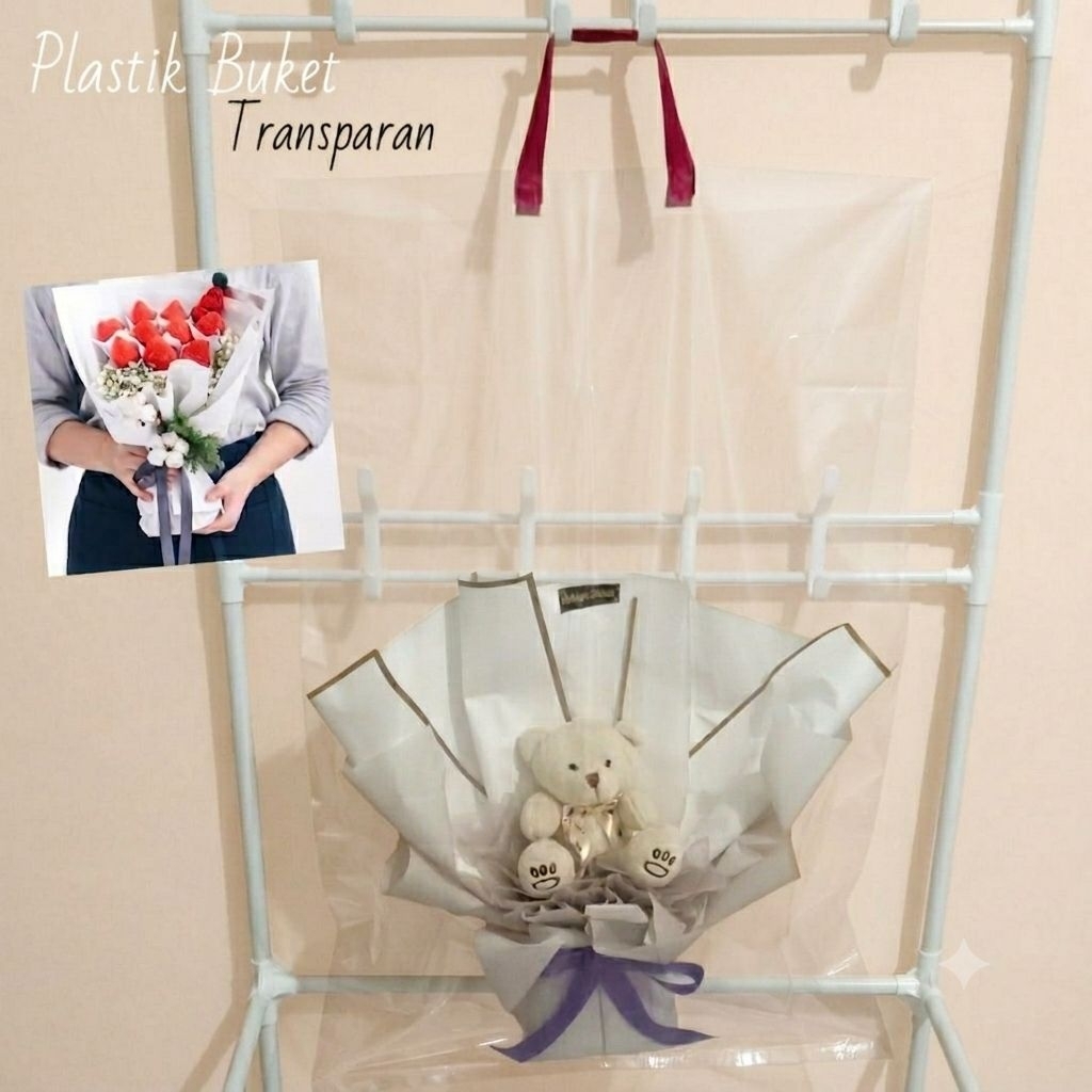 plastik buket transparan plastik buket siap pakai tas buket