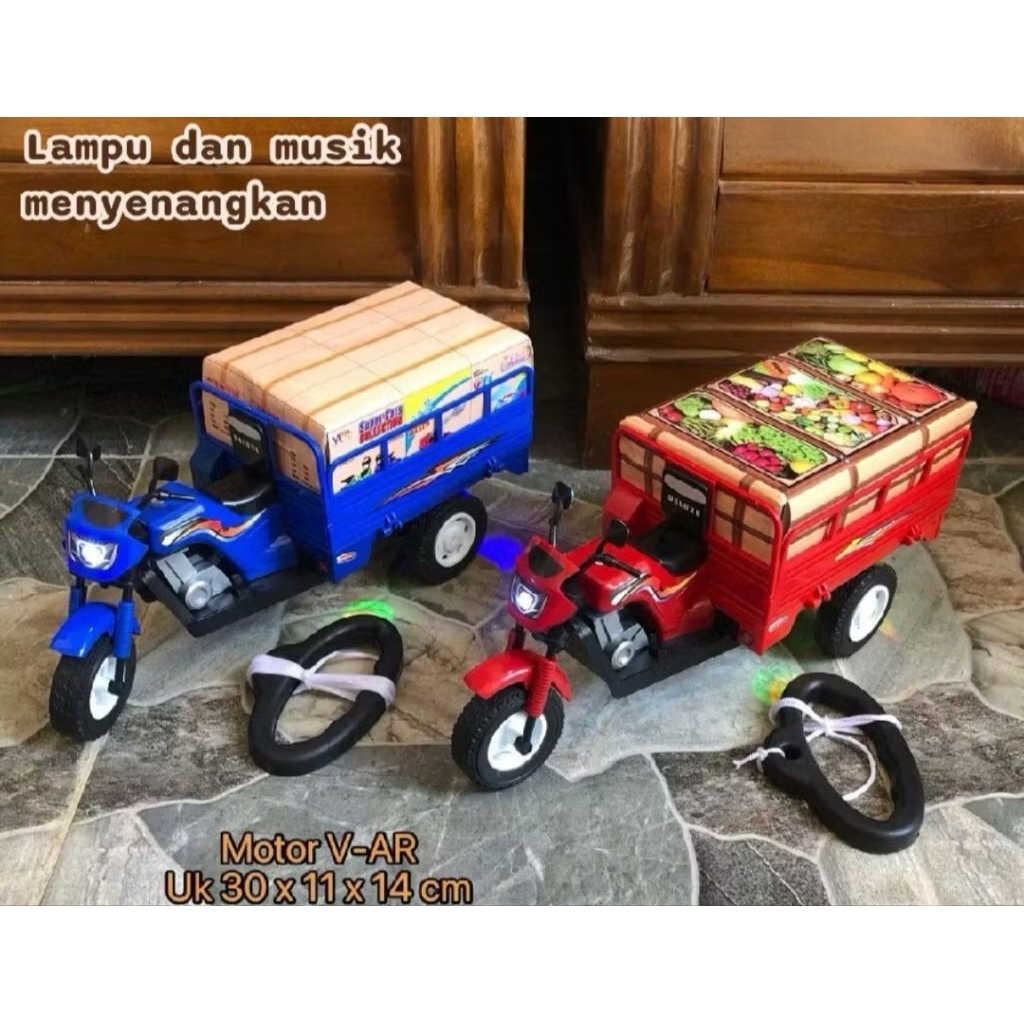 (TOSA) MAINAN MOTOR TOSA BATRAI TOSSA 3 RODA MUSIC