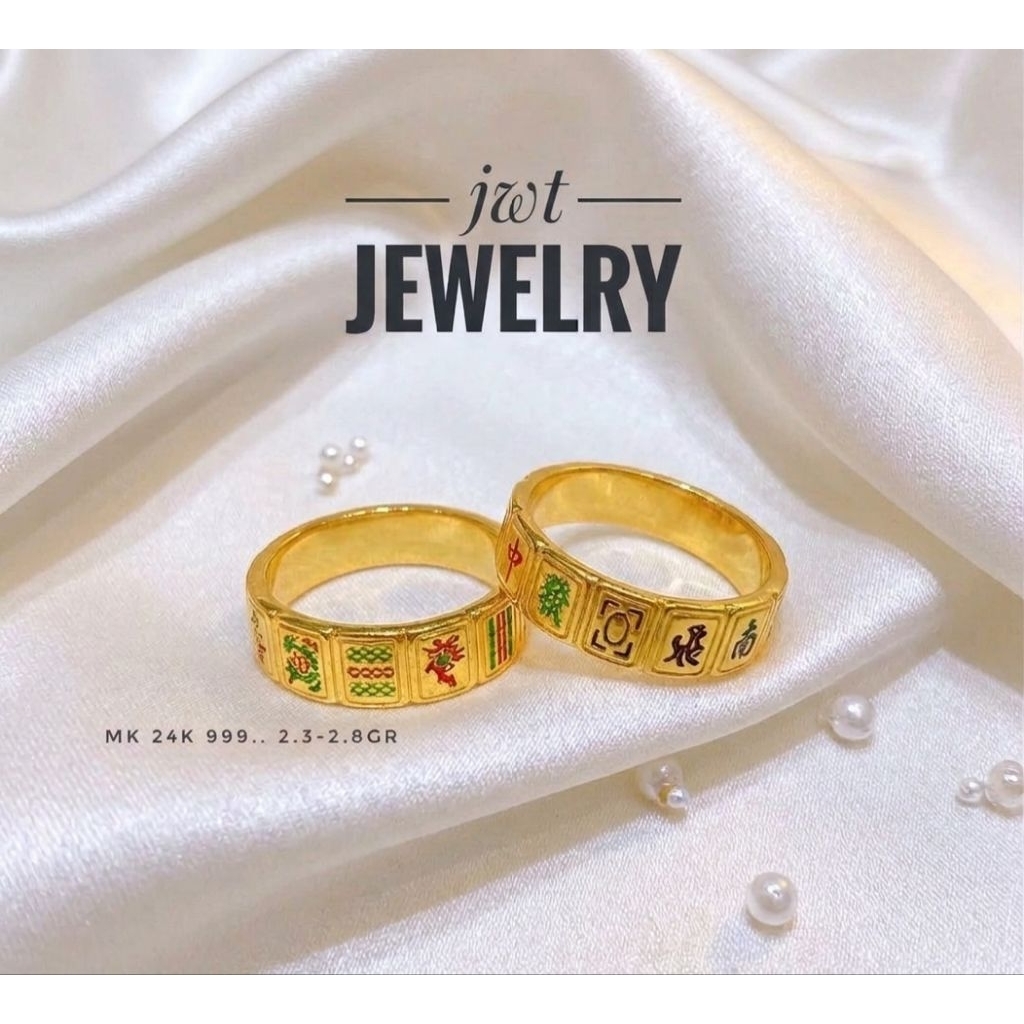 CINCIN EMAS UNISEX 24K KARAT 999 MAHJONG
