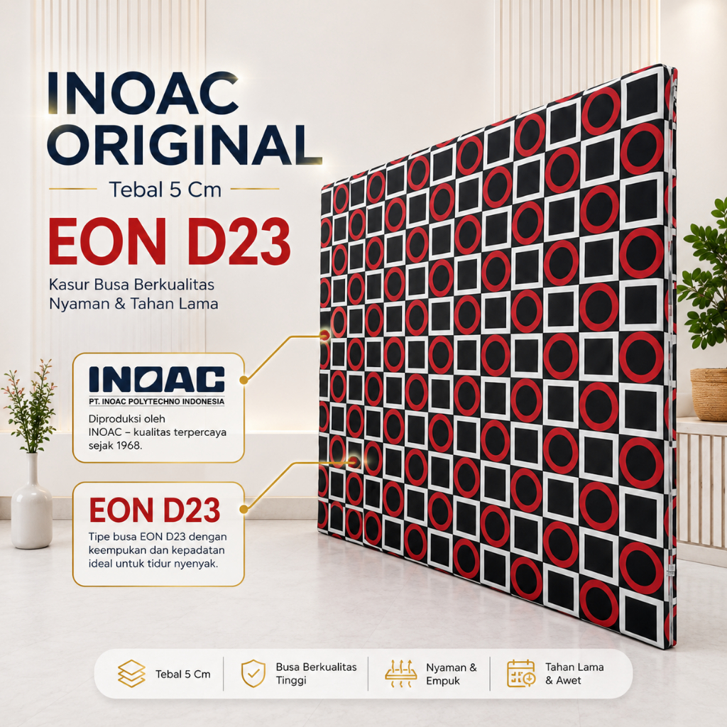 Kasur Busa INOAC EON D23 Original 200 x 160 x 5 cm / Kasur Lantai Tipis / Matras Busa Inoac