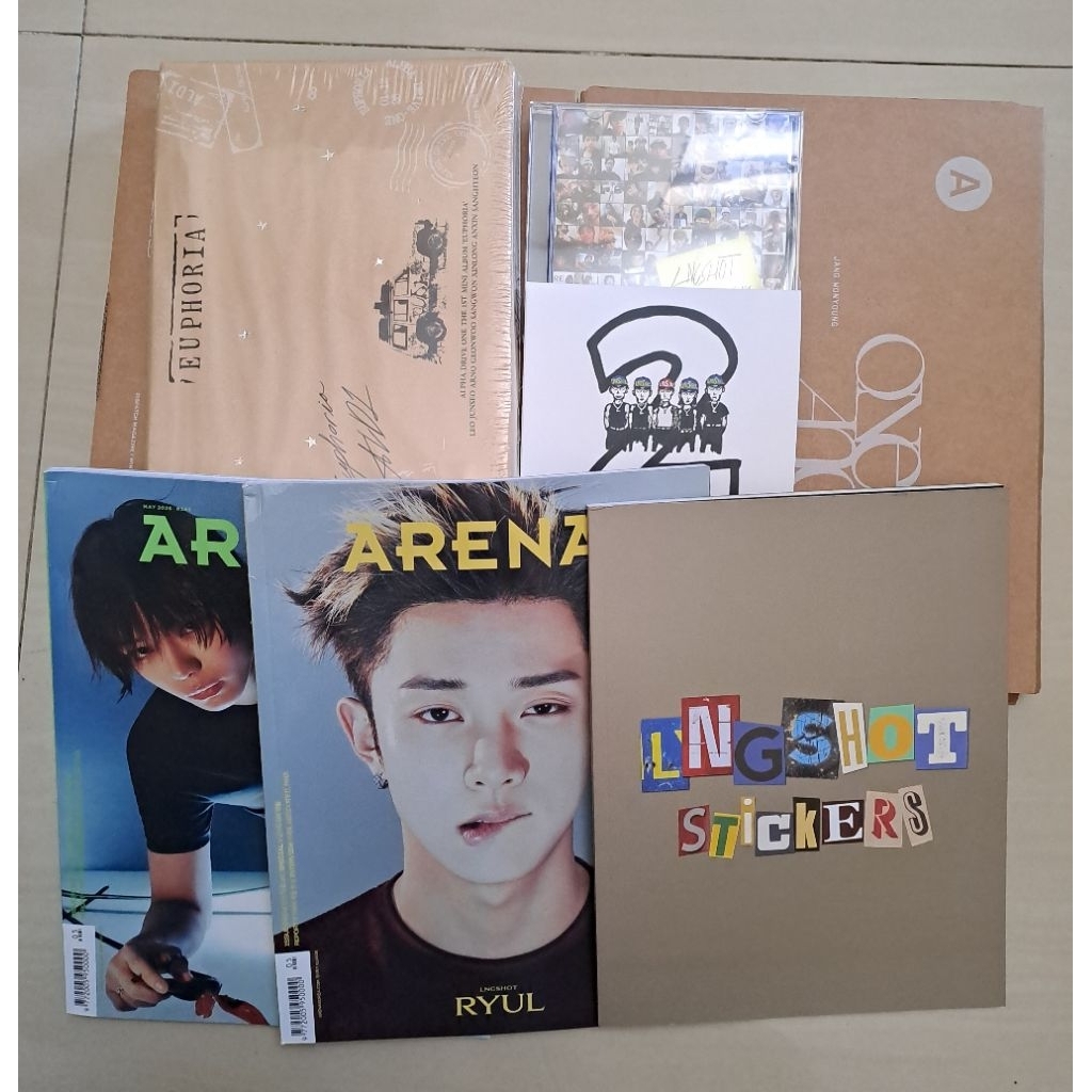 album training days, mixtape, magazine arena, sticker book lngshot. Wonyoung dicon. Ald1 euphoria al