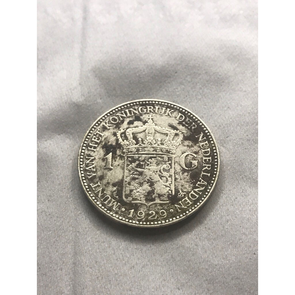 Koin perak 1 gulden tahun 1929 dan 1922