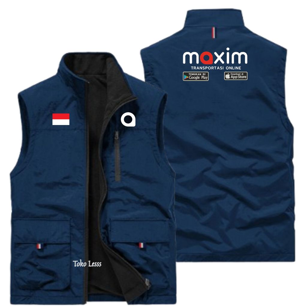 Rompi Trend Terbaru MAXIM Rompi Hiking MAXIM, Rompi Ojol MAXIM, Rompi MAXIM Transportasi Online, Rom