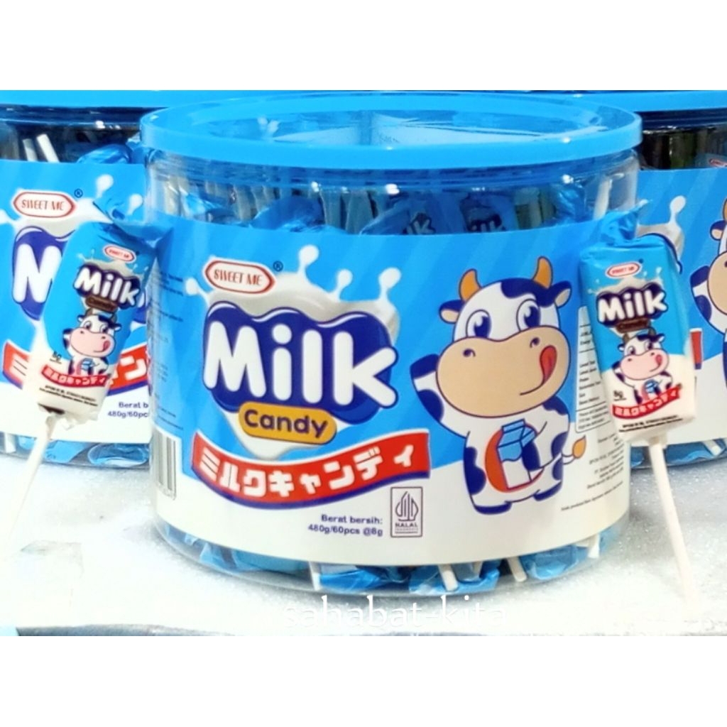 Permen Lunak Milk Candy Cube Lolipop isi 60 ECER 1000