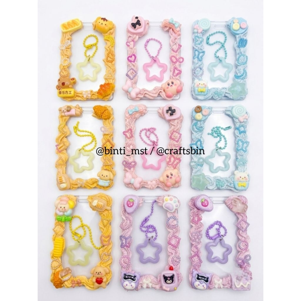 (STOCK READY 100K GET 3) Photocard Card Holder Deco Cream Akrilik Cahol PC KPOP Handmade Realpict