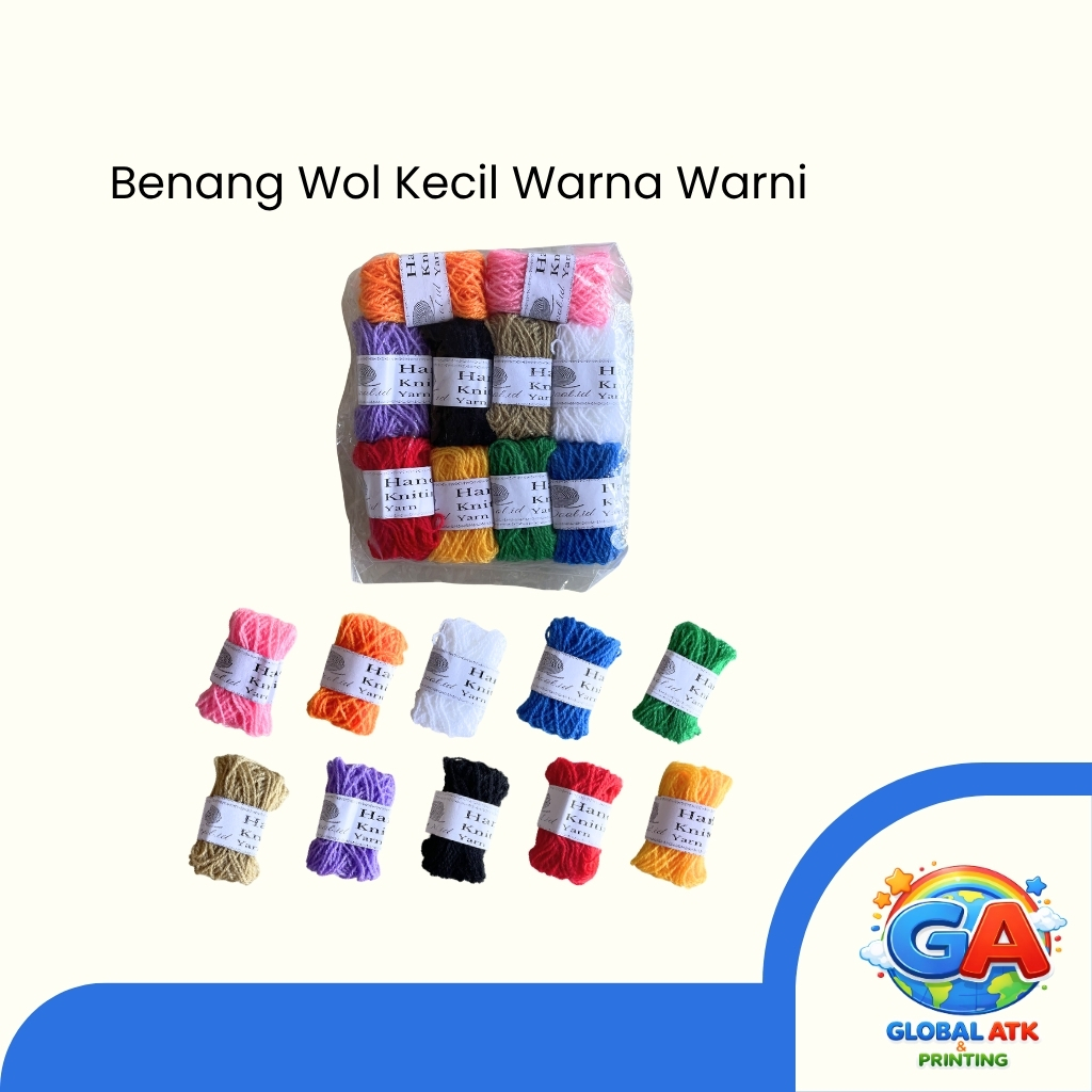 Benang Wol Kecil Benang Wol Kerajinan Warna Warni