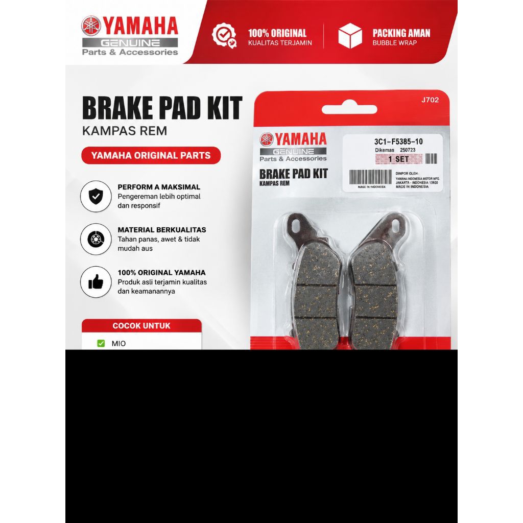 Kampas Rem Yamaha Original 3C1-F5805-10