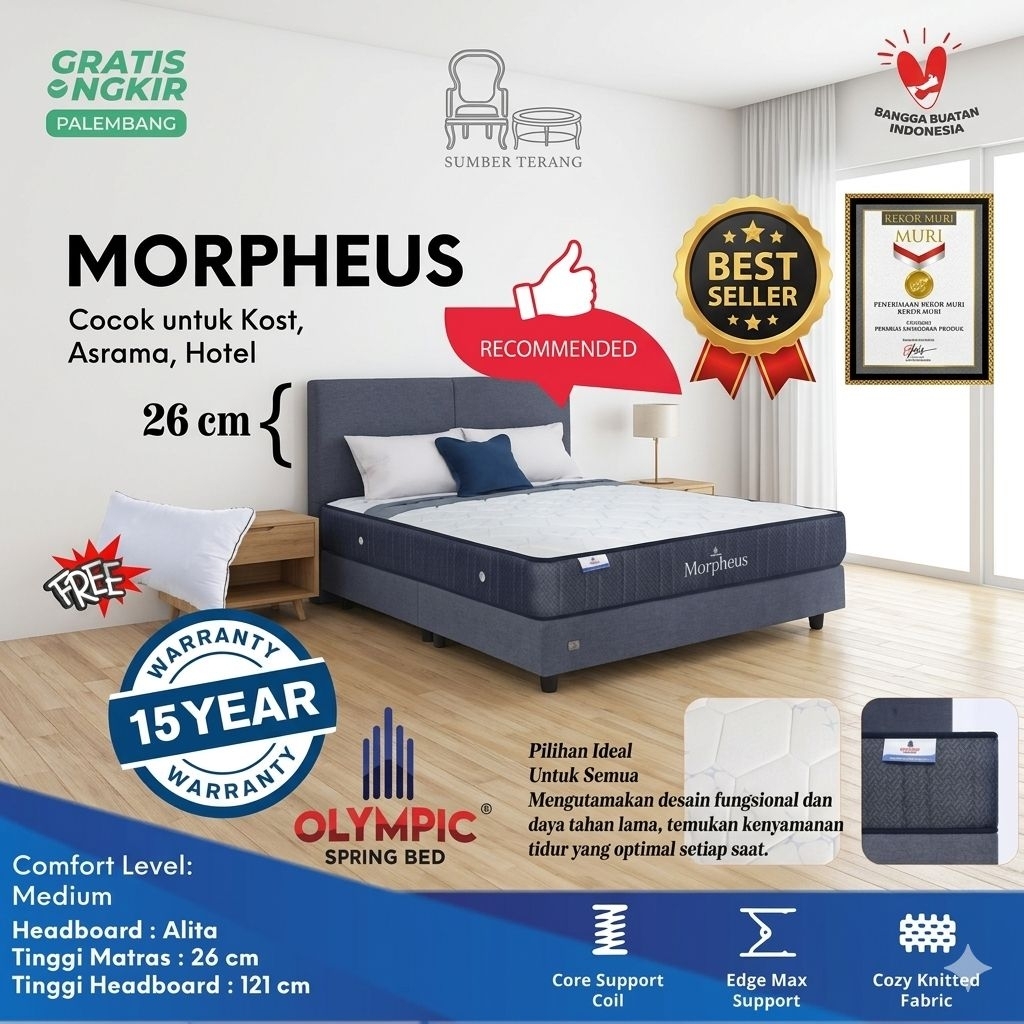 Springbed Olympic Morpheus Spring Bed Olympic Morpheus Matras Springbed Kasur Fullset Springbed Matr