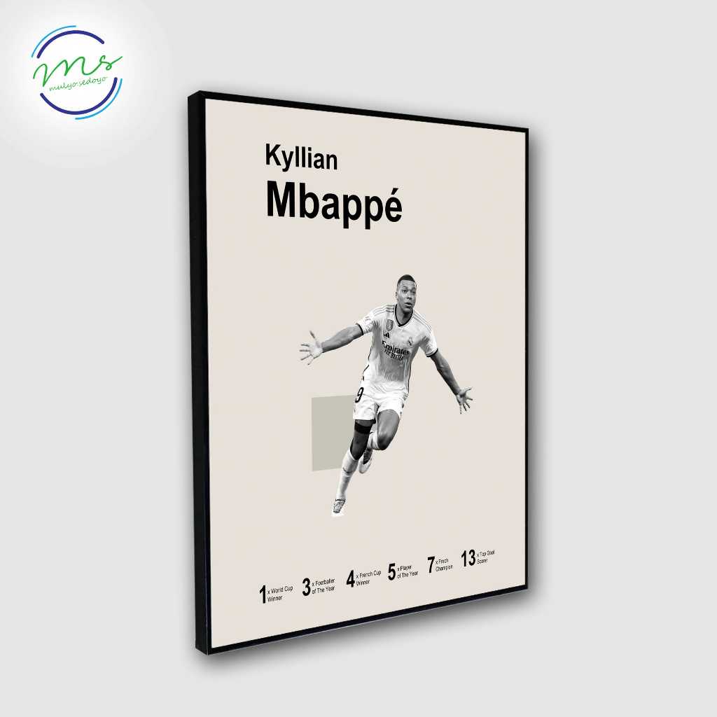 POSTER FRAME BOLA KYLLIAN MBAPPE - FRAMEBLOCK