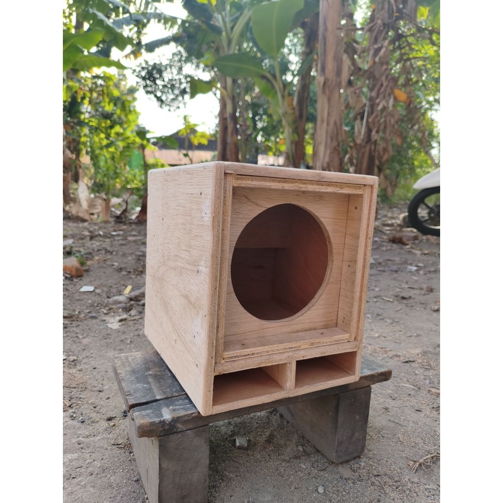 Box Speaker Miniscoop 6 Inch Semi Meranti 12mm Mentahan Subwoofer Sound Miniatur DIY Bass Mantap
