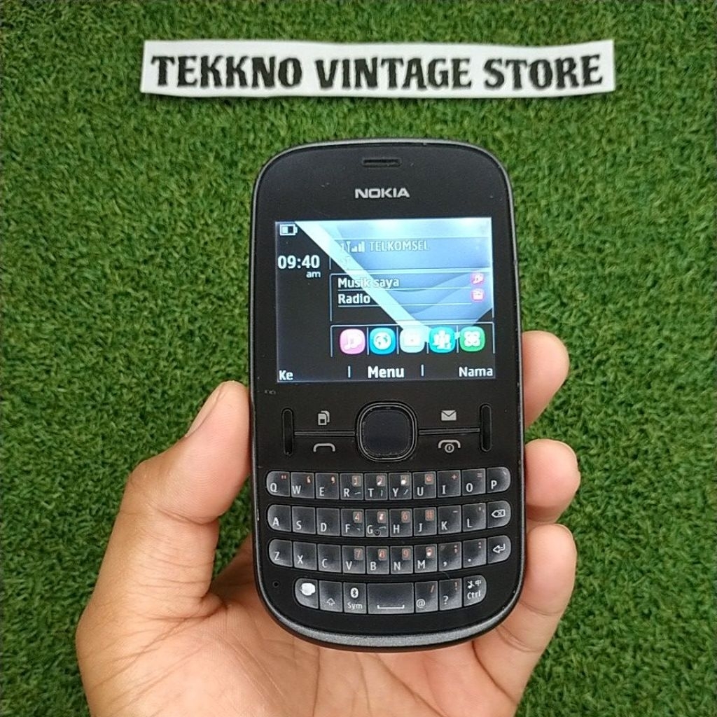 Nokia Asha 200 Black Mulus Dual Sim Original