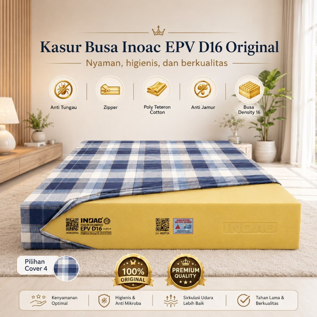 Kasur Busa INOAC EPV D16 160x200 x20 cm Original  / Kasur Busa Inoac Tebal 20 / Kasur Busa Original 