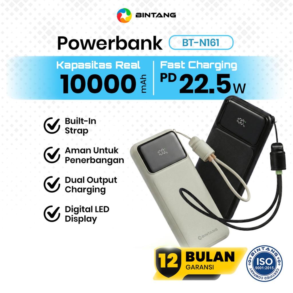 BINTANG POWERBANK USB + TYPE C 10000 MAH BINTANG 22.5W BT-N161