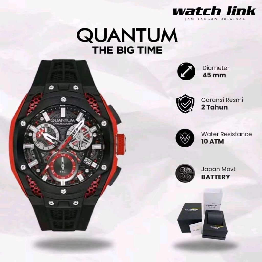 Jam Tangan Pria Quantum HNG1102.357 Rubber Original Garansi Resmi