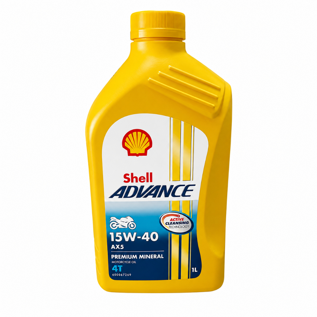 Oli SHELL1 LITER ADVANCE AX5 4T 15W-40 100% Asli