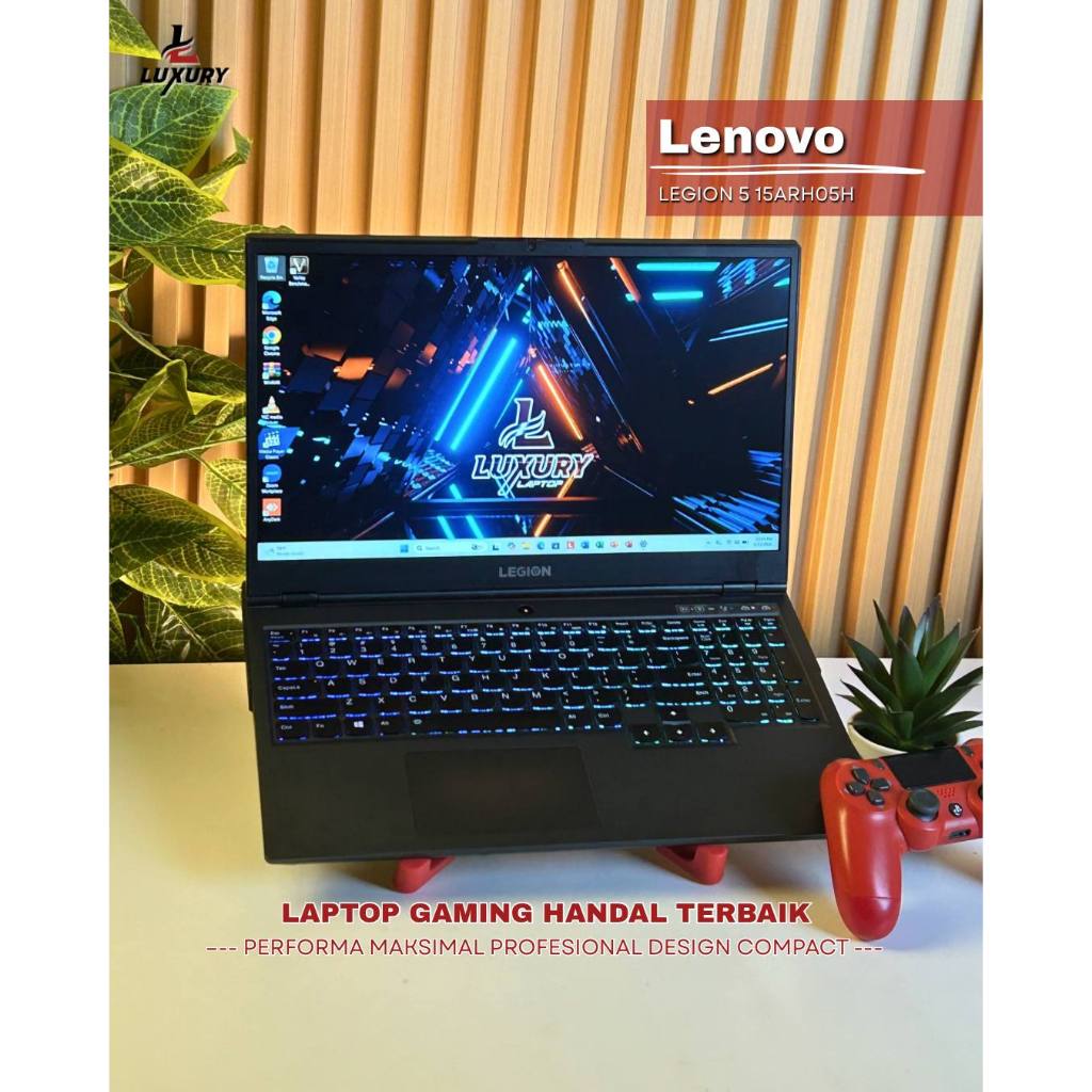 LAPTOP GAMING LENOVO LEGION 5 15ARH05H AMD RYZEN 5 NVIDIA GEFORCE RTX 2060 SSD 512GB RAM 16GB BACKLI