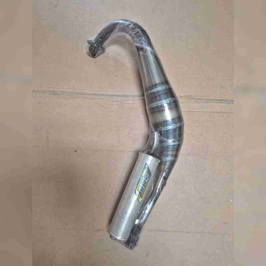 Knalpot SMR Satria 2Tak Kolong Scorpio Plat Karat