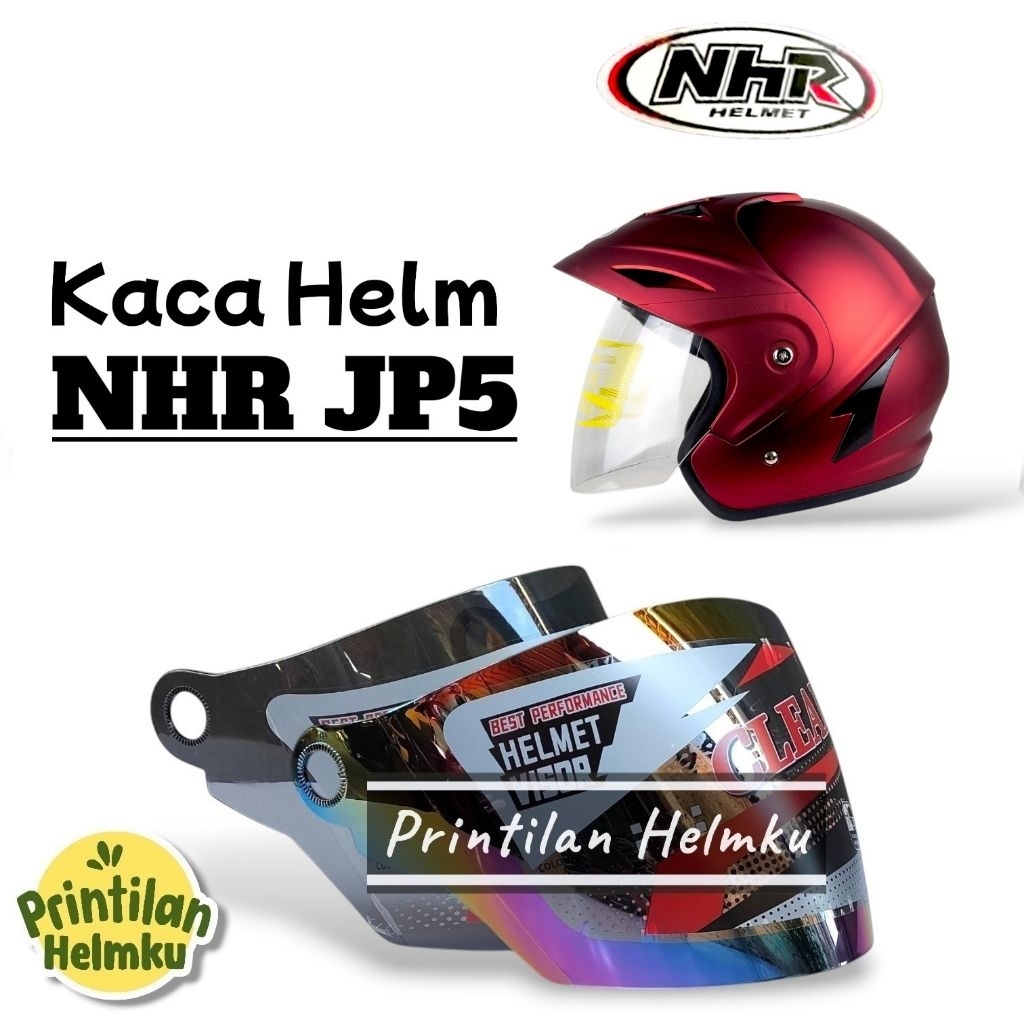 PRINTILANHELMKU Kaca Helm NHR JP5 | Visor Helm Nhr Jp5 Warna Hitam Bening Pelangi