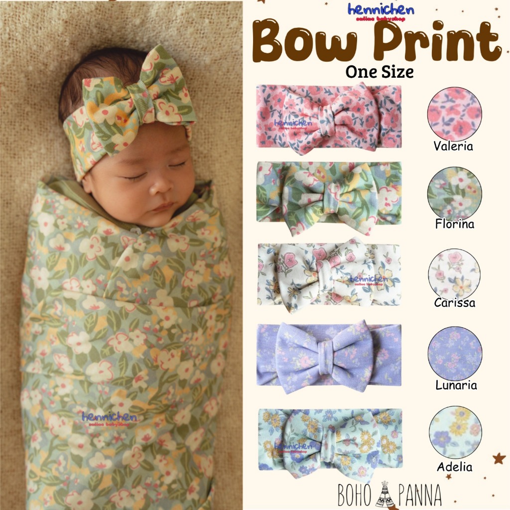 SALE HARGA AMBYAR BOHO BABY KNOT BANDANA / EVA BOW / BOW PITA / LEA BOW / KNOT BOW / BANDANA BAYI HE