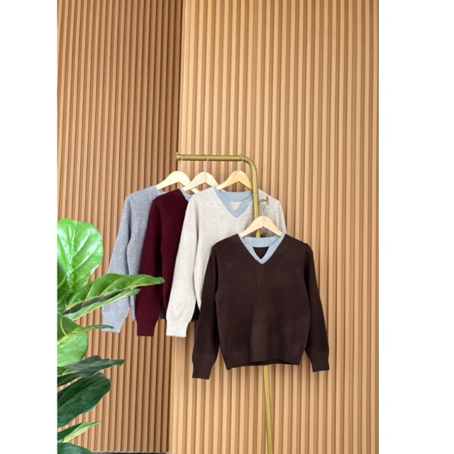 Sweater Enzy/Sweater kerah/Sweater terbaru