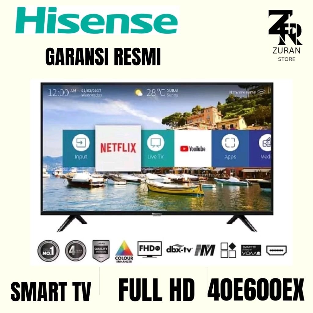 HISENSE 40E600EX FHD SMART TV VIDAA 40 inch
