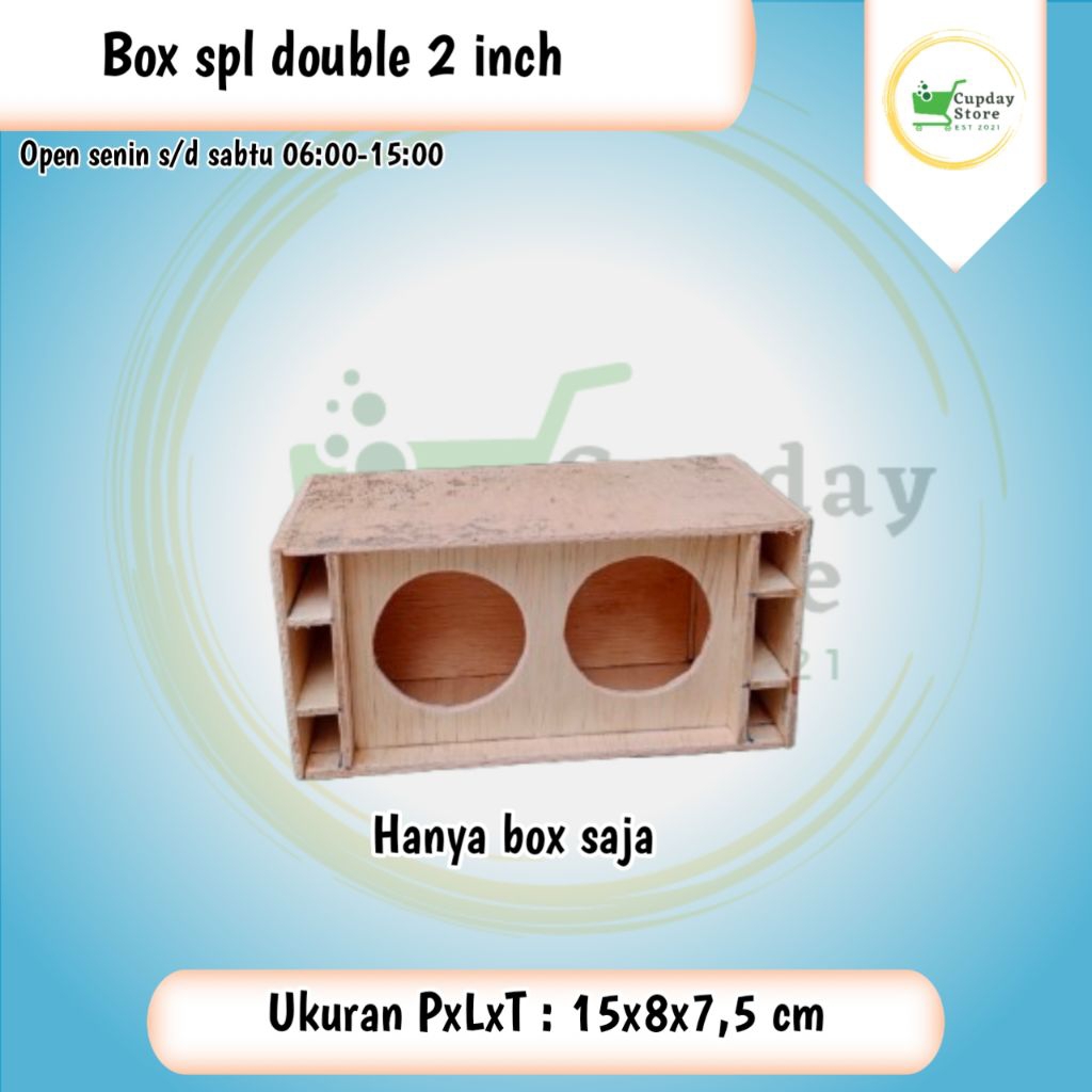 Box spl double untuk speaker 2inch miniatur sound/terlaris.