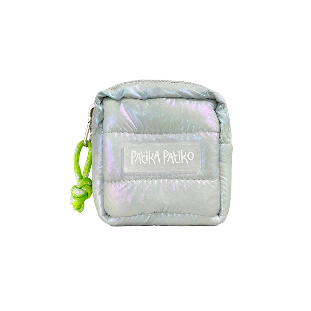 Mini Puffer Pouch in Futuristic Hologram v2