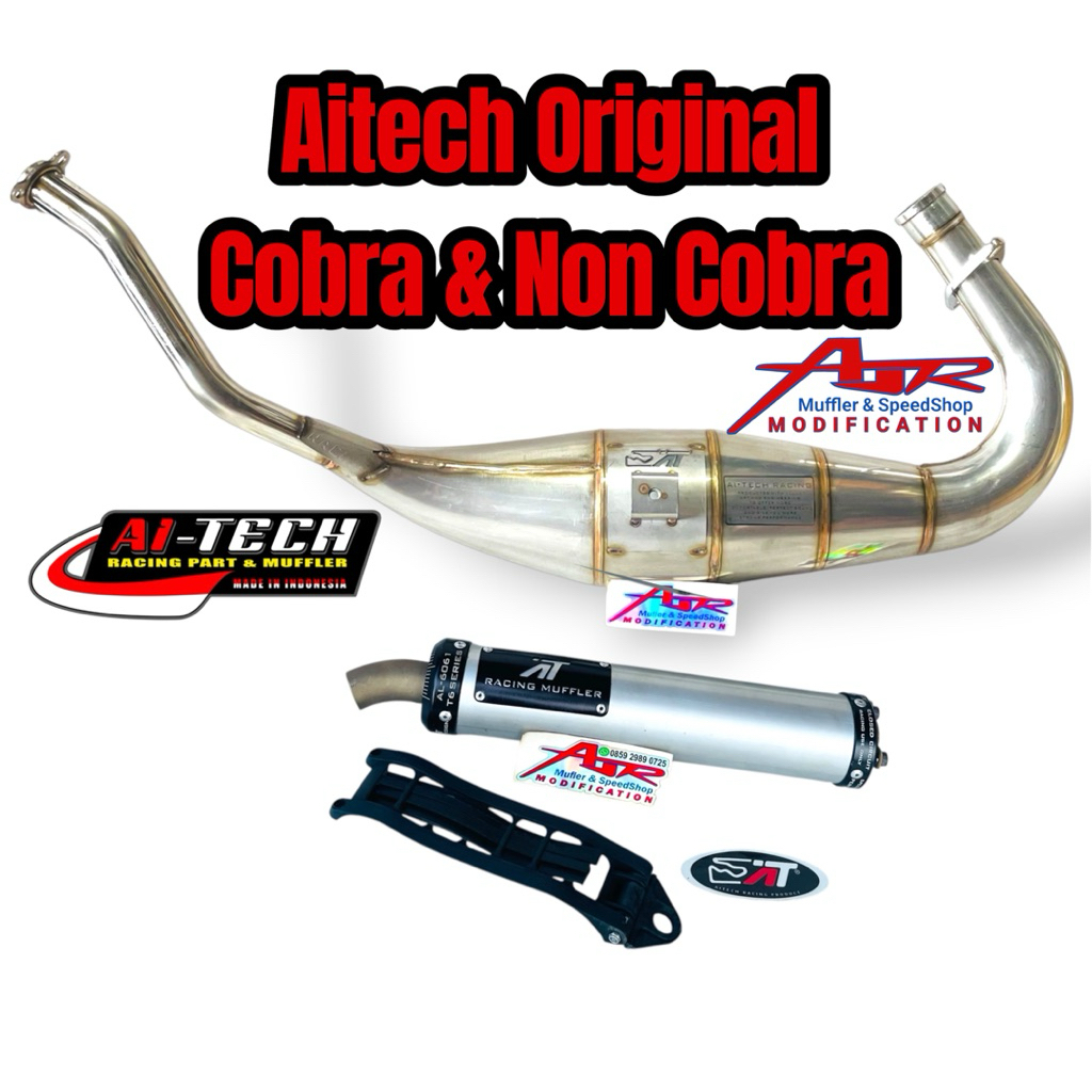 Knalpot Original AITECH Stainless Leher Press Cobra & Standar Kawasaki Ninja R RR SS ZX CBU Thailand