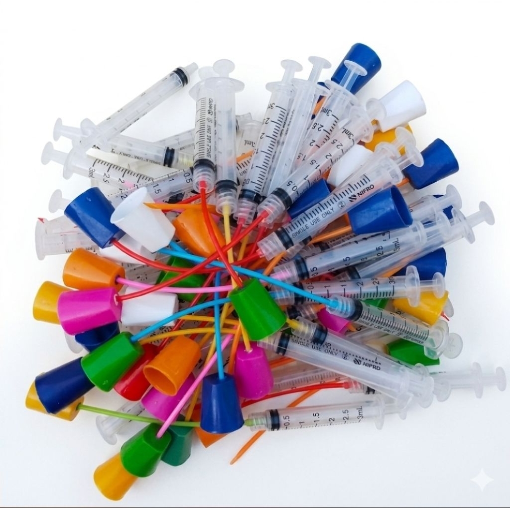 60 pc mainan suntikan 3cc / mainan suntikan air 3ml