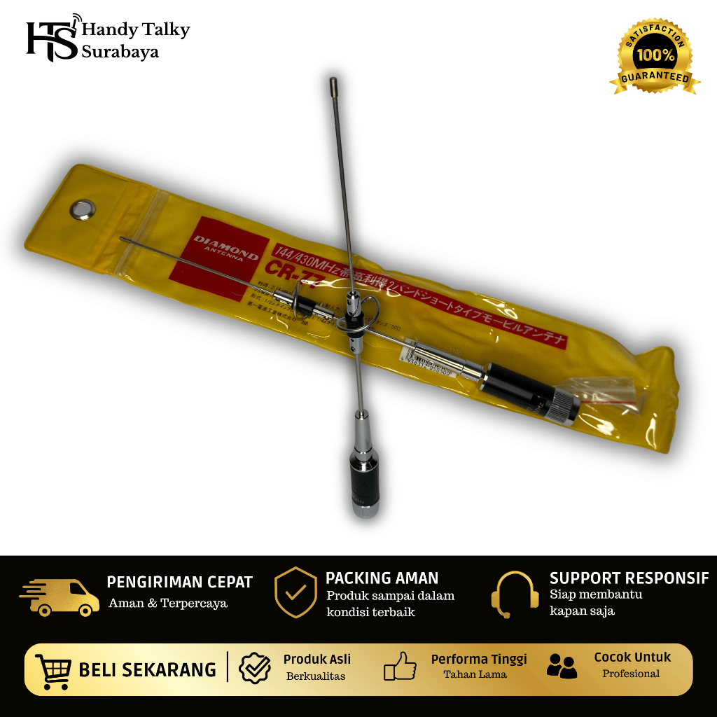 Antena Rig Mobil Dual Band DualBand CR77 CR-77 Antena Pendek Mobil VHF UHF